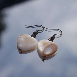 Pearl Heart Earrings